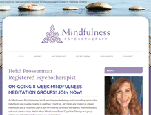 Tablet Screenshot of mindfulnesspsychotherapy.com